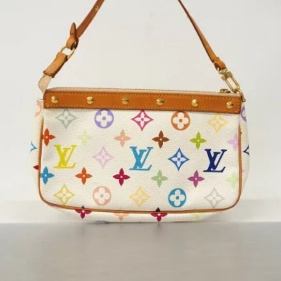 Louis Vuitton Monogram Multicolor Murakami Pochette Pouch Bag Accessories White - Picture 9 of 16